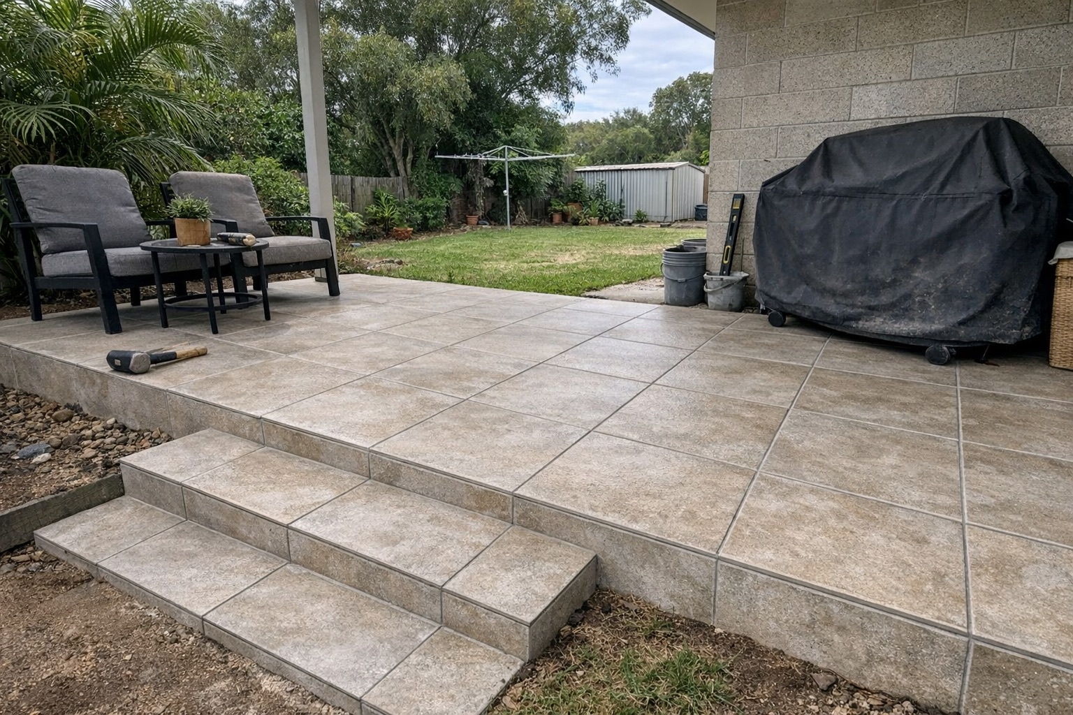 Patio tiling in Sarina