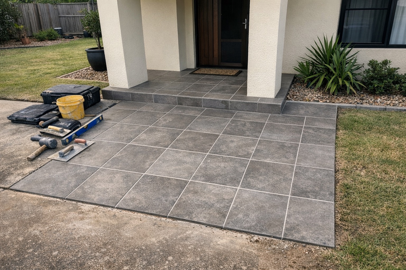 Driveway tiling in Walkerston